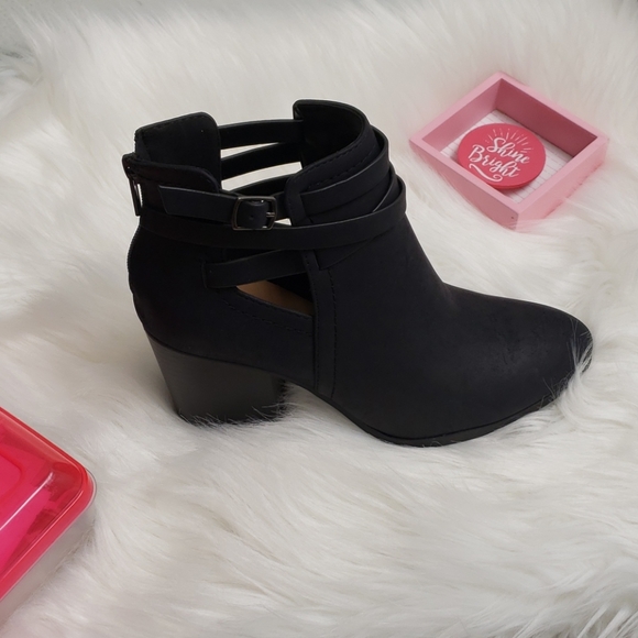 Ankle boot black matte thick heel size 8 - Picture 2 of 10